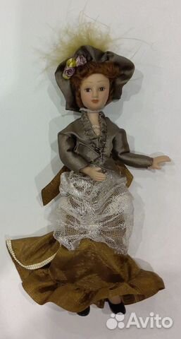 Кукла ручной работы керамика+ткань Италия