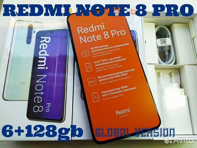 Xiaomi redmi note 8 pro,Синий,128гб, глобальная ве Xiaomi redmi note 8 pro,Синий,128гб, глобальная ве