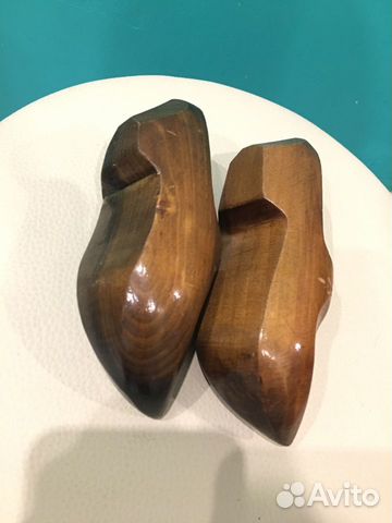Башмачки деревянные с янтарной вставкой СССР