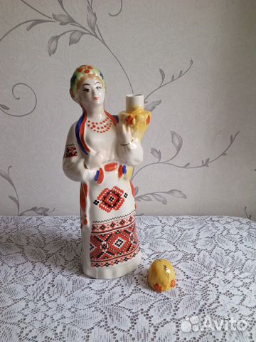 Статуэтка, бутылка, штоф, времён СССР, девушка с к