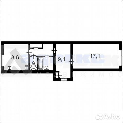 1-к квартира, 39.7 м², 1/9 эт. 1-к квартира, 39.7 м², 1/9 эт.
