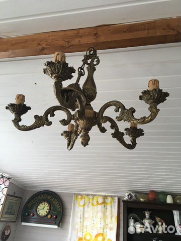 Люстра, бронза, Франция,50-ые г