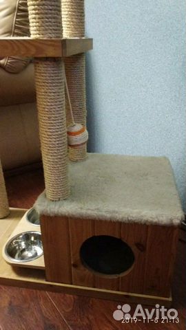 Игровой комплекс с домиком для кошки