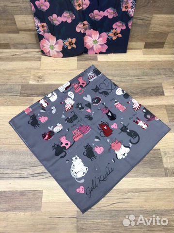 Новый женский шёлковый платок Gold Kashkha