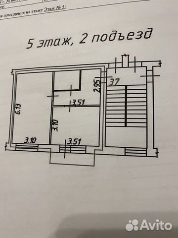 1-к квартира, 39.9 м², 5/5 эт.