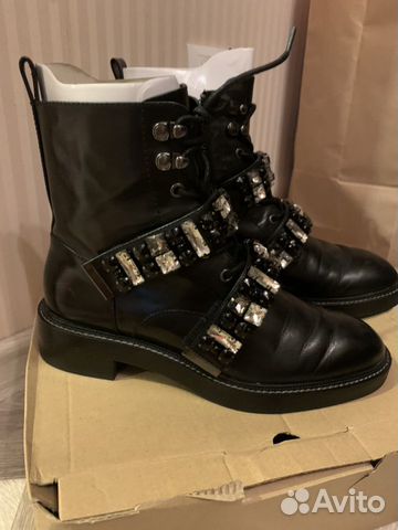 Ботинки, полусапожки Zara кожаные Ботинки, полусапожки Zara кожаные
