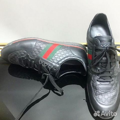 Мужские кожаные кроссовки Gucci. Оригинал Мужские кожаные кроссовки Gucci. Оригинал