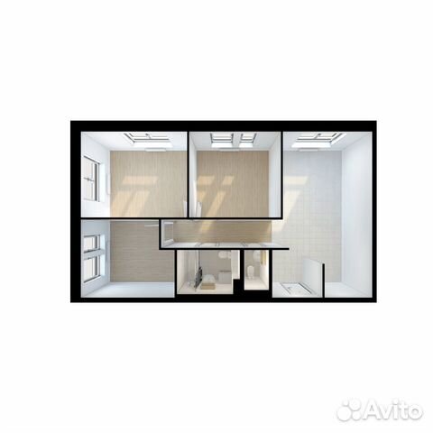3-к квартира, 68.5 м², 15/15 эт. 3-к квартира, 68.5 м², 15/15 эт.
