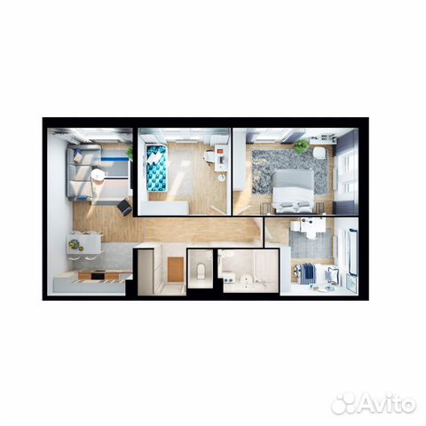 3-к квартира, 78.6 м², 13/25 эт. 3-к квартира, 78.6 м², 13/25 эт.