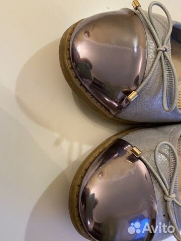 Туфли балетки серебристые р.37,5-38 Туфли балетки серебристые р.37,5-38