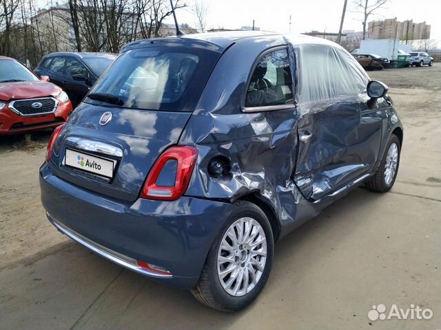 FIAT 500 1.4 AMT, 2019, битый, 900 км FIAT 500 1.4 AMT, 2019, битый, 900 км