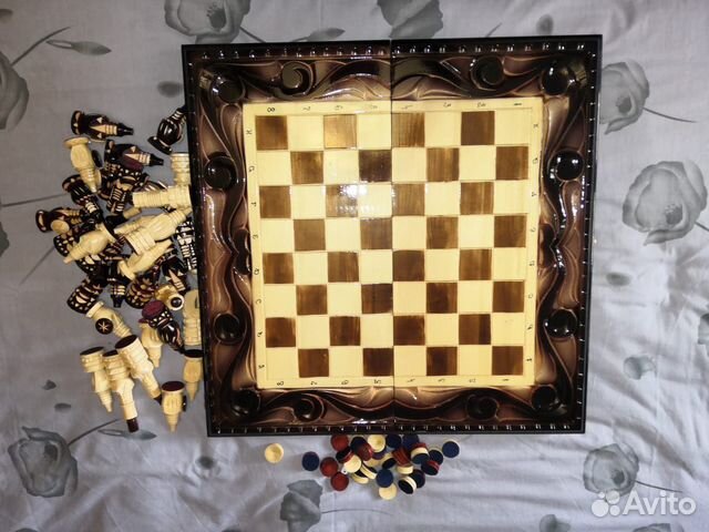 Шахматы-шашки-нарды -Ручная работа