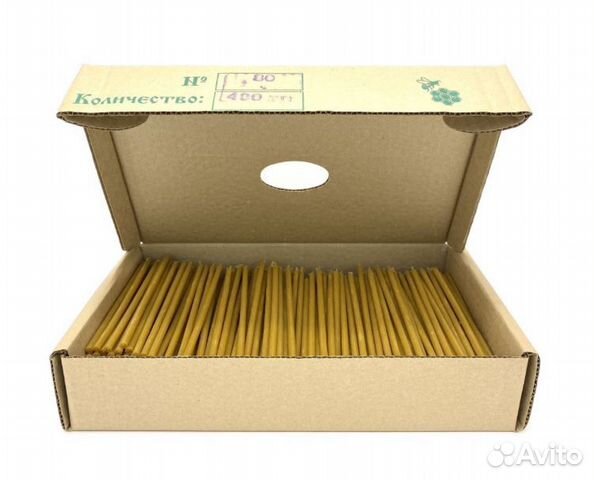 Свечи восковые №80 (400 свечей),2 кг