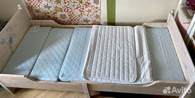 Кровать детская раздвижная 80 * 200 с матрасом Кровать детская раздвижная 80 * 200 с матрасом
