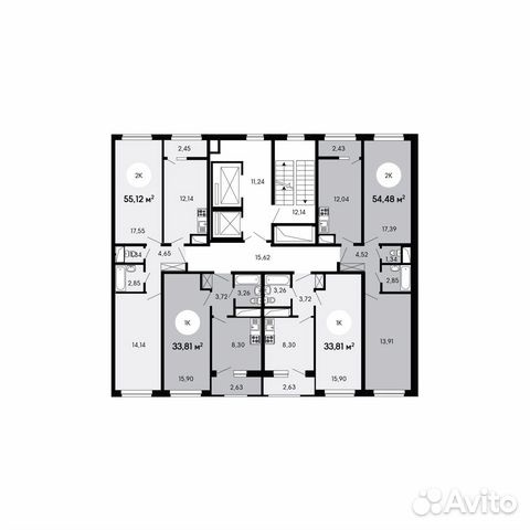 1-к квартира, 33.6 м², 13/17 эт.