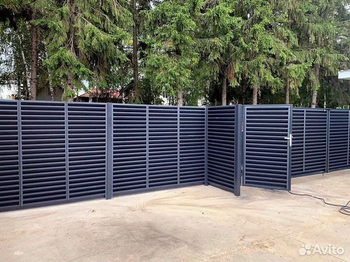 Забор жалюзи с установкой