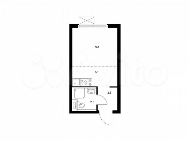 Квартира-студия, 20 м², 14/15 эт.