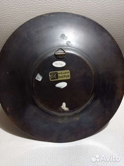 Тарелка латунь винтаж