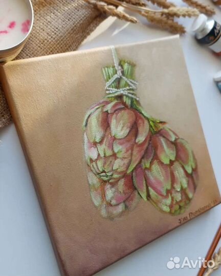 Картина маслом Артишок. Интерьерная картина