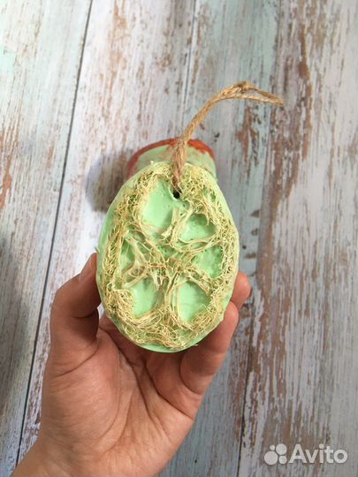 Массажное мыло с мочалкой, антицеллюлитное мыло