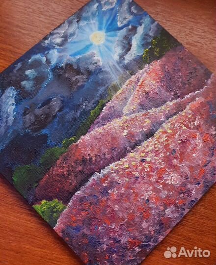 Картина маслом на холсте полнолуние