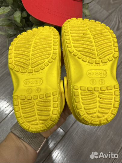 Детские Crocs сабо С6 желтые оригинал