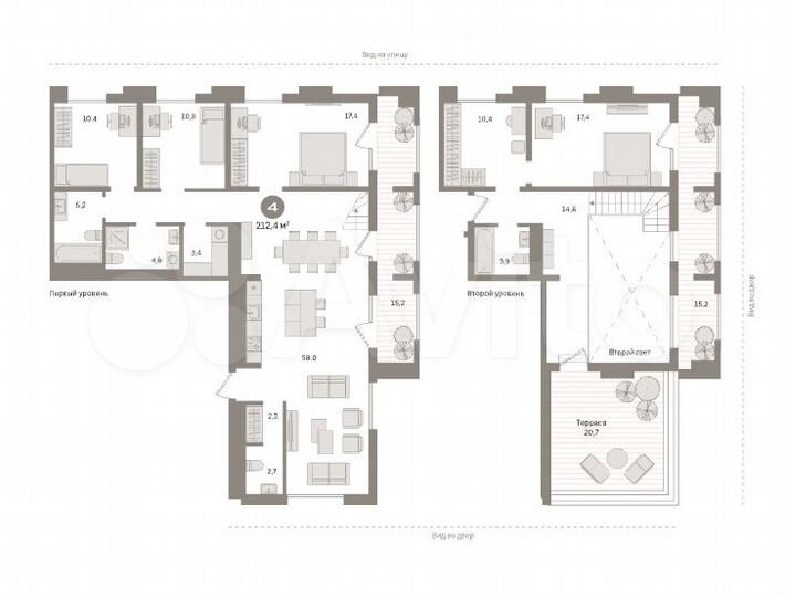 5-к. квартира, 212,4 м², 16/17 эт.