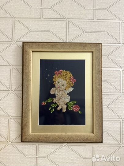 Картина в рамке вышивка