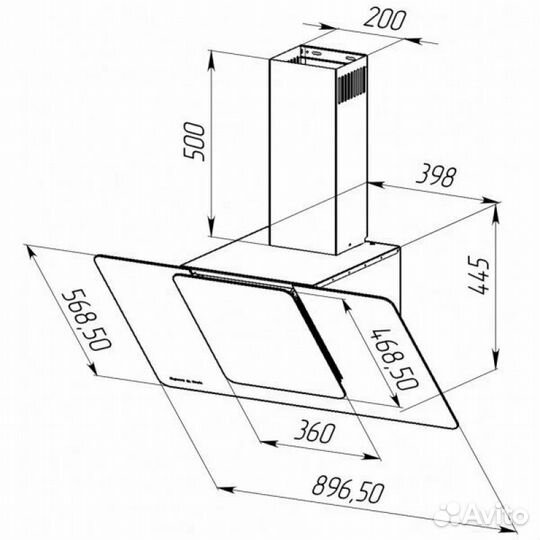 Вытяжка наклонная Zigmund&Shtain K 150.9 X белый