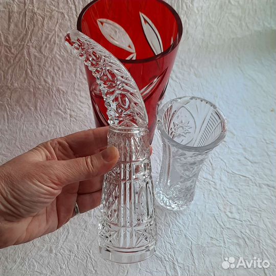 Вазы стекло, хрусталь,цветное стекло