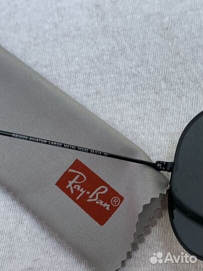 Очки Ray ban Aviator авиаторы черные оригинал