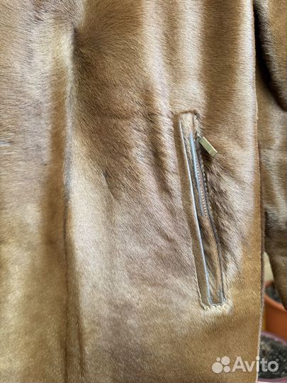 Пальто с мехом мужское 54р