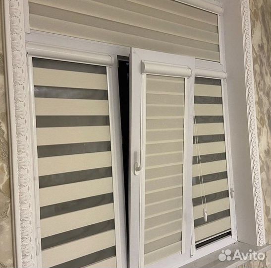 Жалюзи рулонные шторы День Ночь Зебра