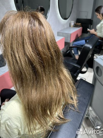 Кератиновое выпрямление волос