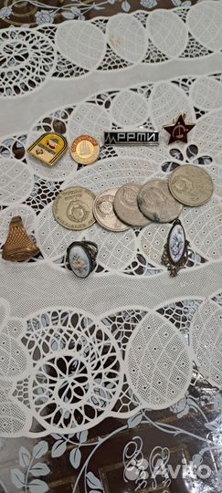 Монеты СССР кольца подвеска значки