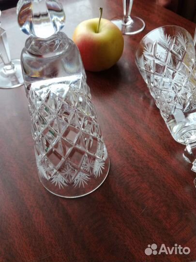 Фужеры хрустальные ромбы