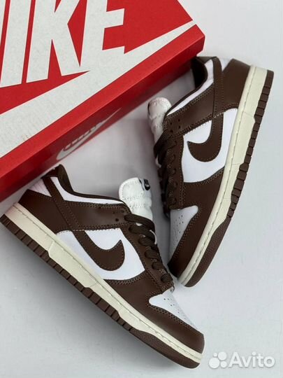 Кроссовки Nike dunk коричневые 8