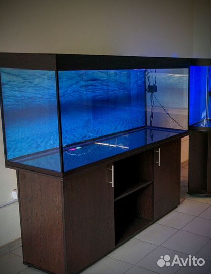 Аквариум 540 свет, биофильтр, фон, тумба
