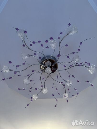 Люстра потолочная светодиодная с пультом бу