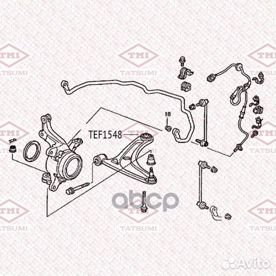 TEF1548 сайлентблок перед. рычага задний honda
