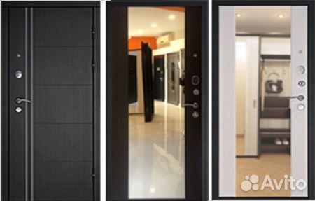 Дверь входная с зеркалом