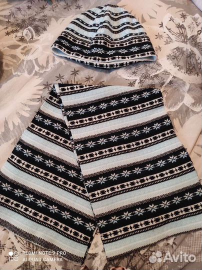 Шапка с шарфом