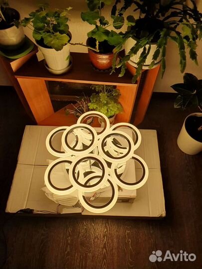 Люстра потолочная кольца / светильник