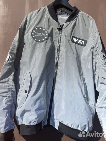 Pull and bear XL бомбер nasa