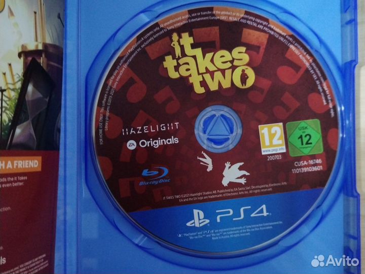 Диск с игрой It Takes Two для PS4