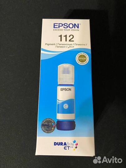 Картридж Epson 112, синий / C13T06C24A