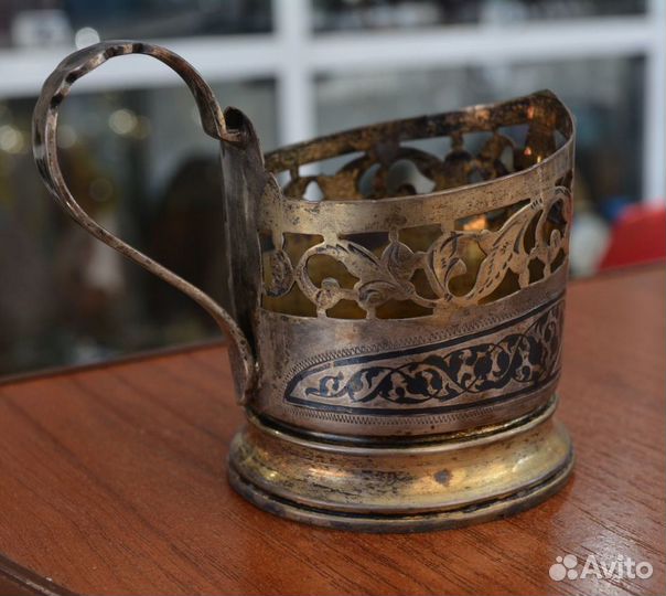 Серебряный подстаканник- 875 пр