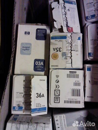 Картриджи оригинальные новые HP 03A, 35A, 36A