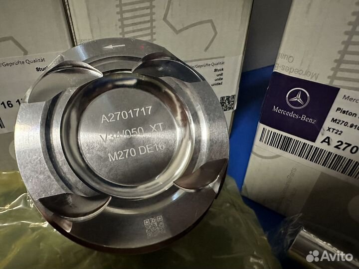 Поршня с кольцами mercedes m270. 1,6