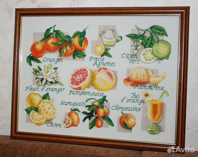 Картина вышивка крестом Фруктовый сэмплер
